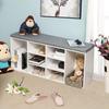 Modern Simple Chipboard Shoe Cabinet with Cushion Hallway Storage Shelf Rack