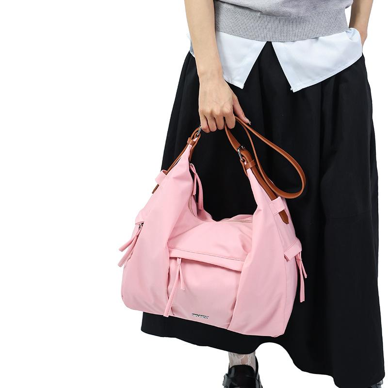Large Capacity Pleated Messenger Bag, Women's Korean Version of Leisure Business Trip, Travel Storage Bag, Fashion Yoga Sports Shoulder Bag