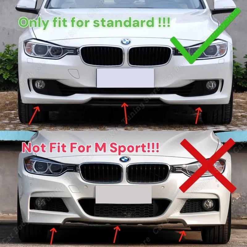 Per BMW Serie 3 F30 F31 2013-2019 Sottoparaurti Anteriore Splitter Lip Diffusore Spoiler Copertura Protettiva Protezione Deflettore Labbri Nero Lucido