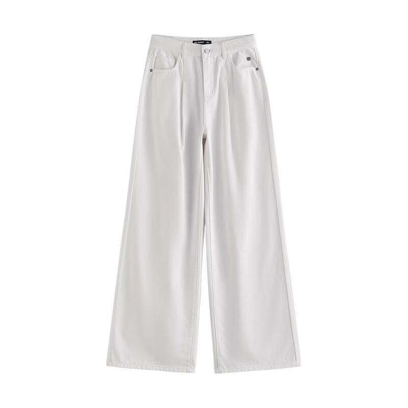 Chuyu Women's High-Waist Wide-Leg Cotton Jeans