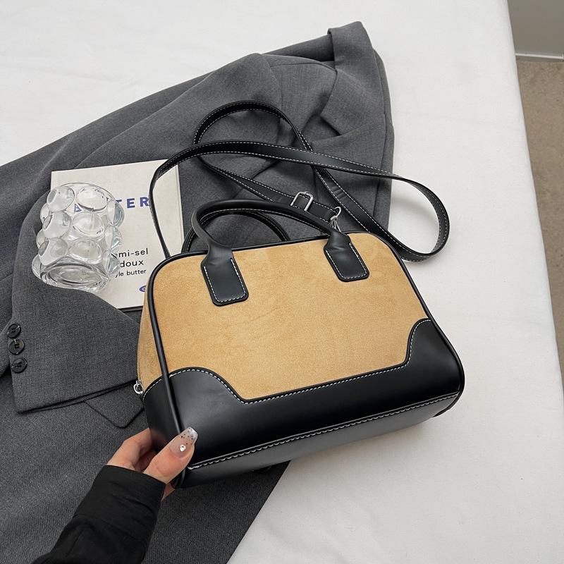 

2025 new Boston handbag, Korean blogger women s bag autumn and winter shoulder bag, messenger bag 25*10*18 хаки