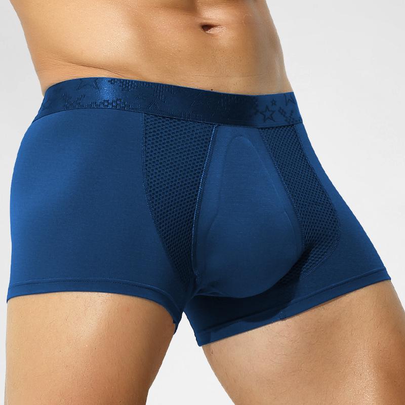 

Men s 3DU Convex Pouch Breathable Antibacterial Boxer Briefs 3XL чорний