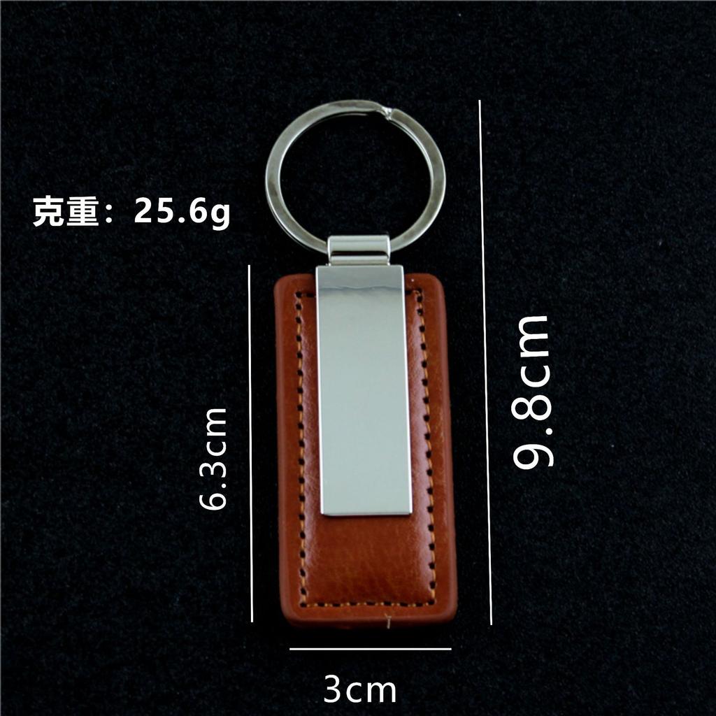Custom LOGO Name Metal Leather Keychain Car Moto Keyring Motorcycle Pendant Key Chain Ring Gift