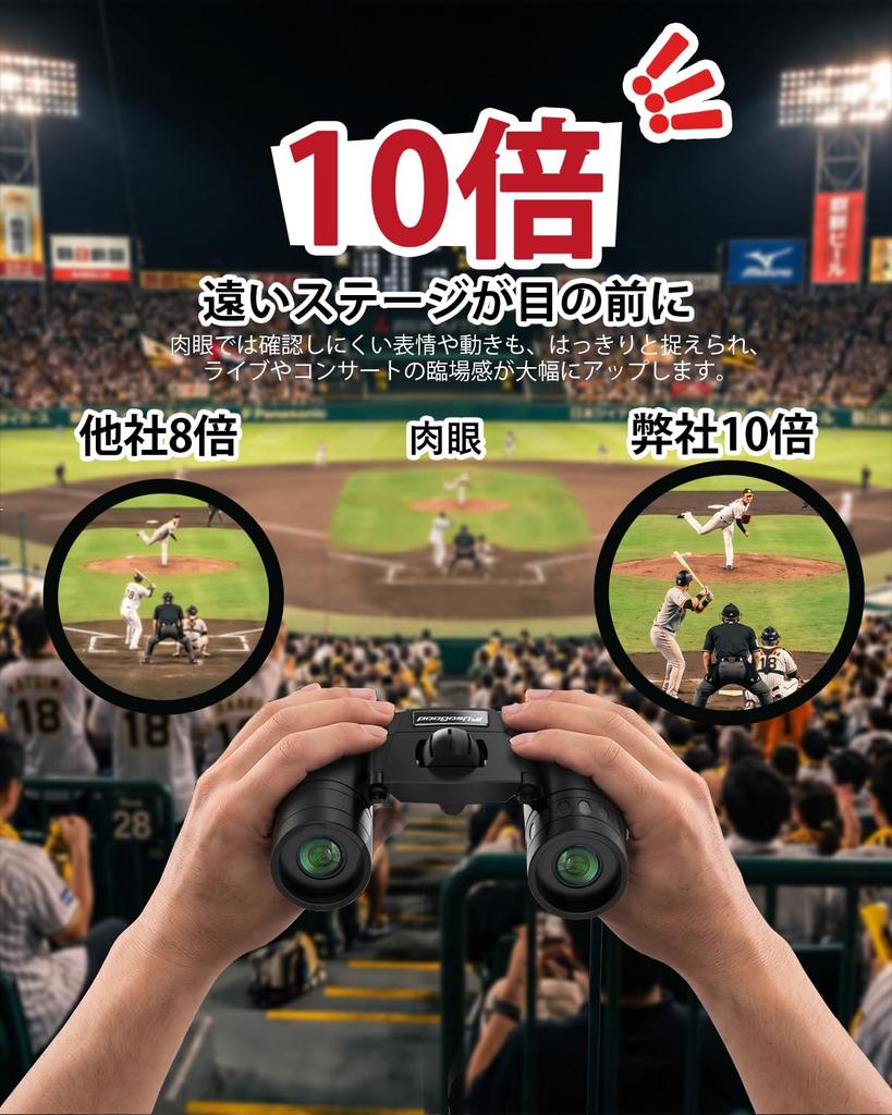 Binoculars for Live 10x Opera Compact 10x25mm Large Field of Image Vibration IPX7 usogood Events, Magnification, Glasses, Telescope, Aperture,