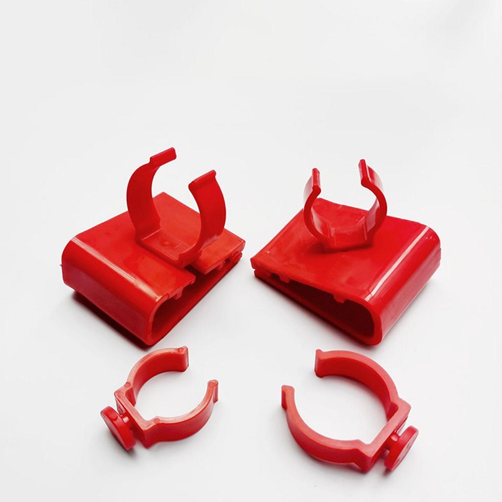 5Pcs Soft Tube Fixture Holders Red Fixed Clips Fish Tank Water Pipe Clamps