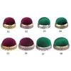 Cute Ball Shaped Needle Pin Cushion with Metal Base DIY Sewing Handcraft Tool