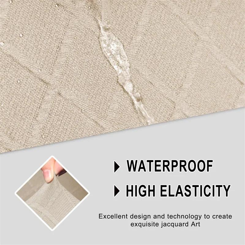 Kariertes Jacquard Bürostuhlbezug Elastisch Chef Drehstuhl Computerstuhl Sitzbezug Stretch Gaming Stuhlbezüge mit Armlehnenbezügen