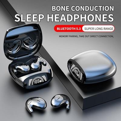 Unsichtbare Schlaf-Ohrhörer, Mini-Bluetooth 5.3-Kopfhörer, IPX5 wasserdicht, versteckte Geräuschunterdrückung, TWS, kabellose Headsets, Sport-Stereo-Kopfhörer