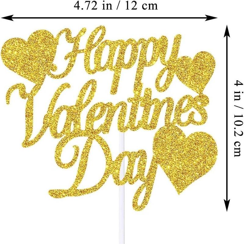 30/10Pcs Happy Valentines Day Cupcake Toppers Festival Cake Flag Valentine's Day Party Cake Decorations for Weddings Engagements