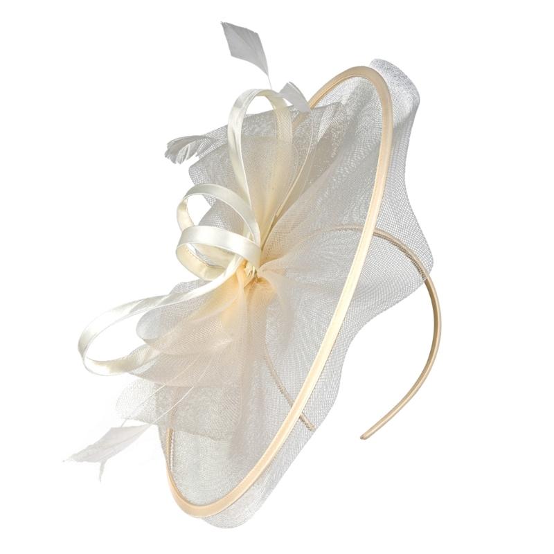 Retros Feather Mesh Hair Clip Handmade Elegant Hair Accessory For Women Wedding Party Retros Style Lightweight Decoration