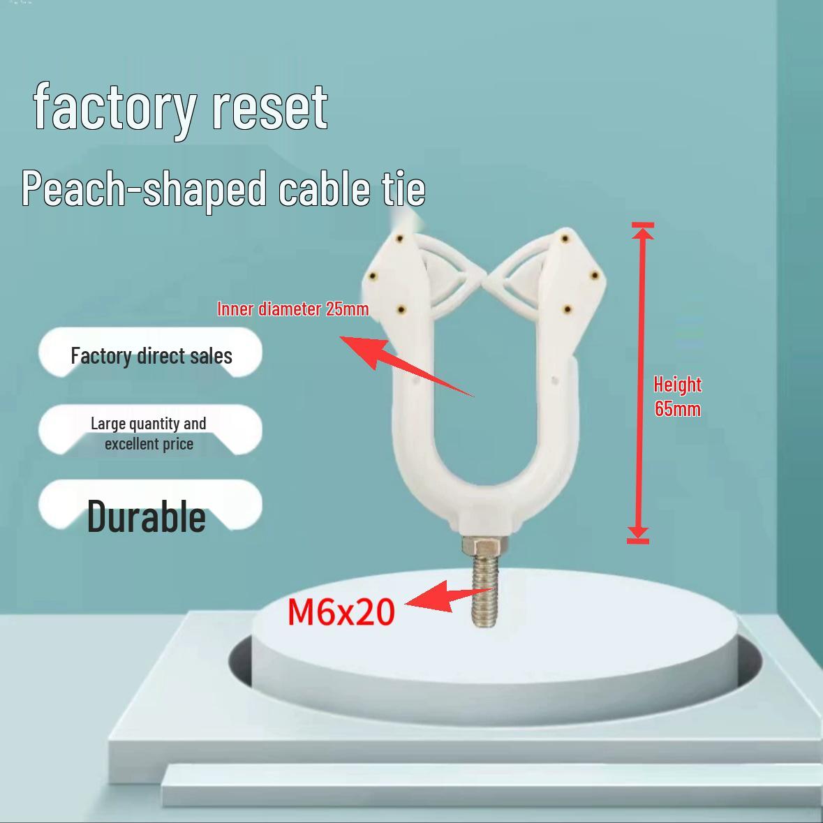 

Peach-Shaped Automotive Wire Harness Clip - Elastic PP Cat Double/Single Injection Fixture