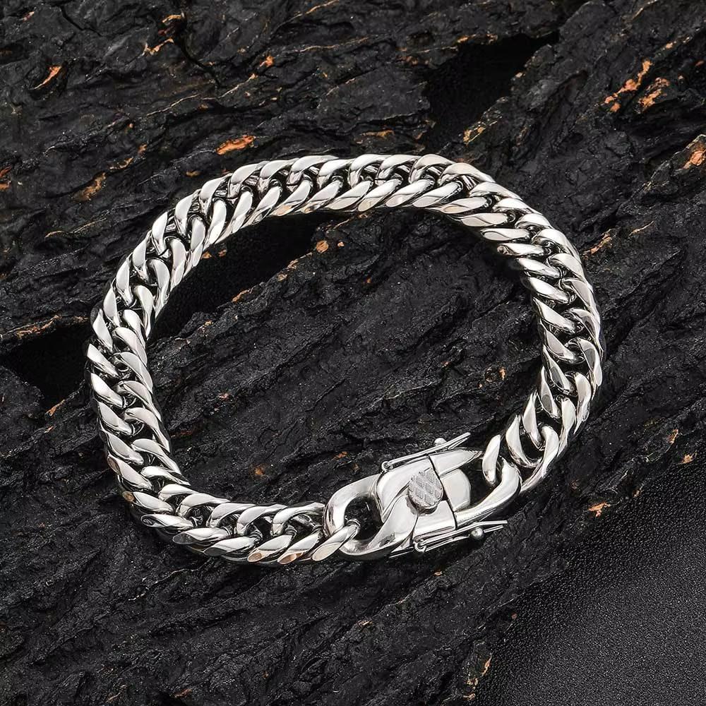 Hip Hop Jewelry Personalized 316L Stainless Steel for Men Miami Cuban Bracelet 18k Gold Plated Waterproof Fine Fashion Jewelry