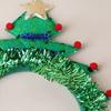Flashing Christmas Tree Antler Headband - Santa Style