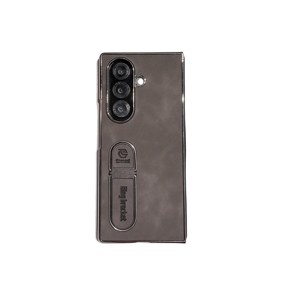 Чехол-держатель с кольцом из кожи для Samsung Z Fold7 с теплоотводом - Совместим с Flip6/7