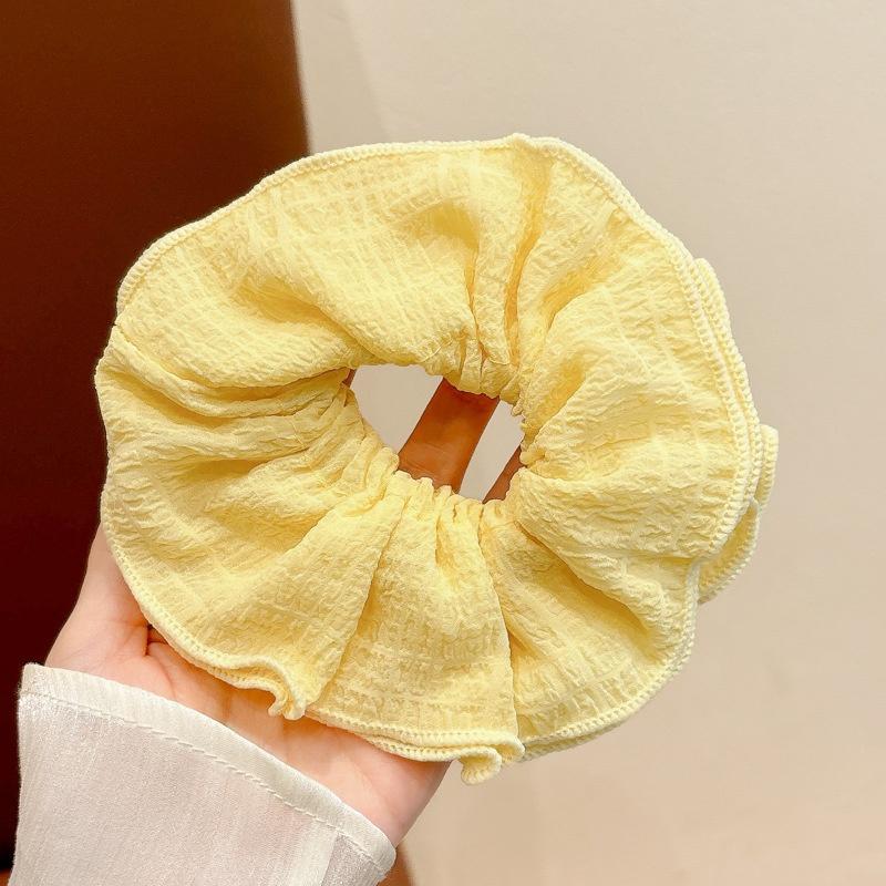 Oversized Lace Large Intestine Hair Ring Women's New High-end Sense Super Fairy Headline Elegant Low-tail Hair Rope Headwear