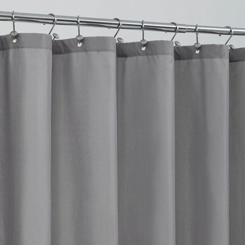 Solid Color Waterproof Polyester Shower Curtain - Opaque Bathroom Divider