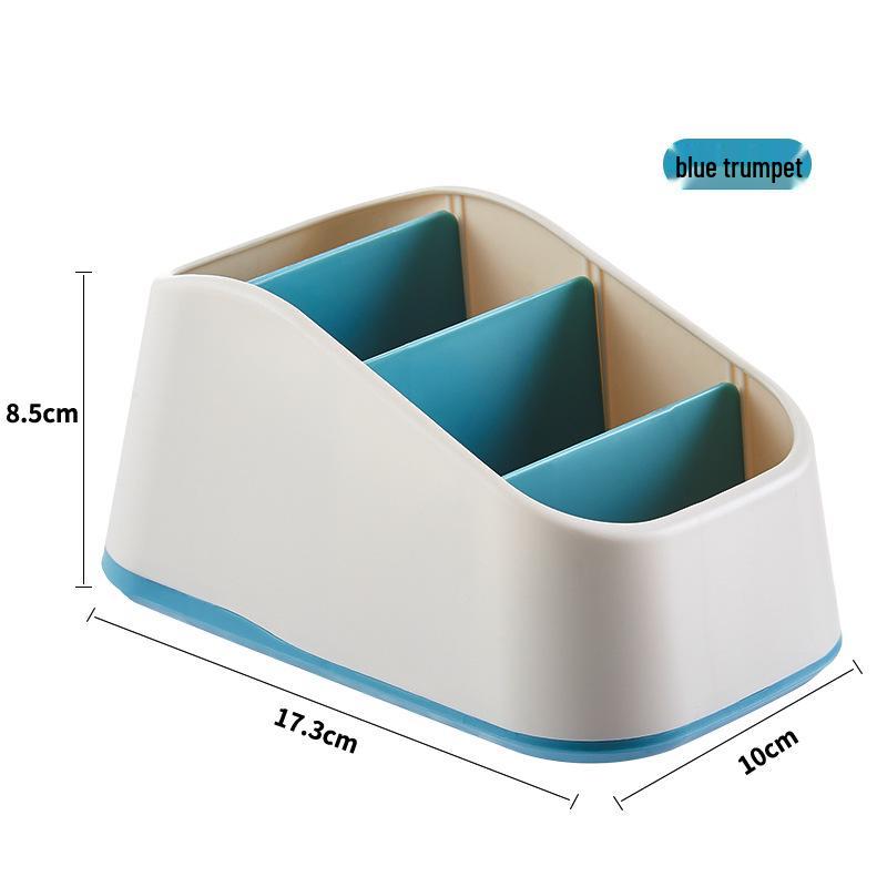 Desktop Stationery Organizer with Compartments for Markers, Paper Clips, Staples, Erasers, and Charging Cables