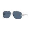 Versace Logo Metal Aviator Sunglasses Men's Silver 16703553 O2275-O10008060-Silver 60