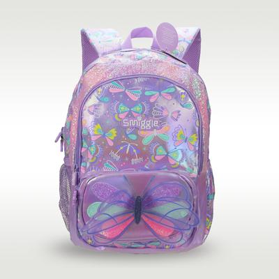 Children's -selling Schoolbag Female Cute High-quality Backpack Purple Butterfly Big Schoolbag