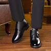 Men's shoes winter shoes cotton shoes men's high-top velvet warm shiny leather men's winter leather shoes genuine leather winter business casual shoes
