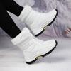 Damen Winter Skifahren warme Schneestiefel Samt Outdoor High-Top Schnür-Baumwollschuhe rutschfeste Bergstiefel