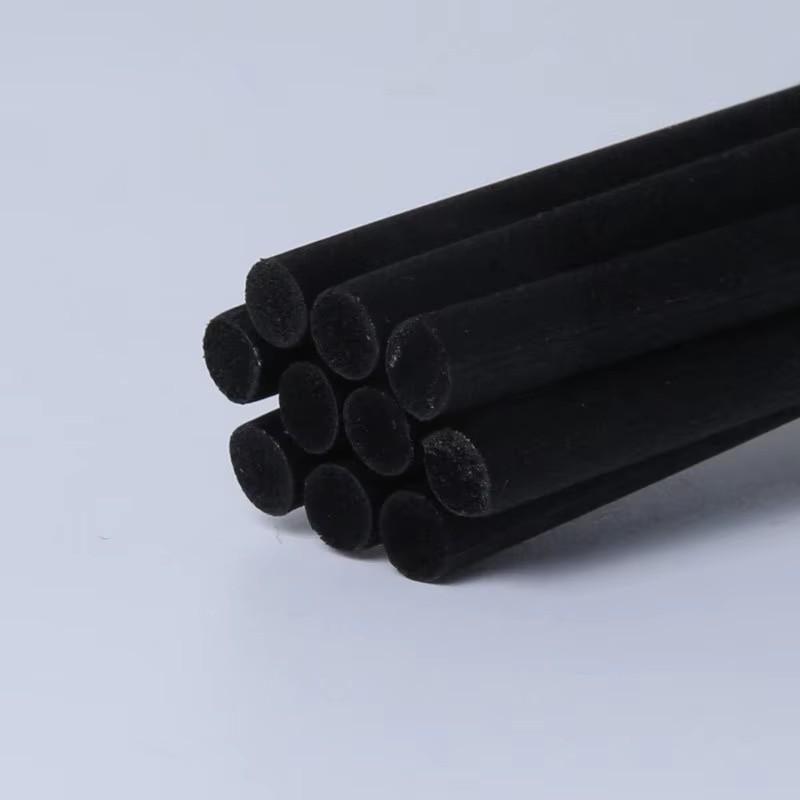Hot Sale Wholesale 200Pcs 50cm 3/4/5mm Black Fiber Reed Diffuser Sticks- Aromatherapy Essential Oil Refill Sticks for Home Decor