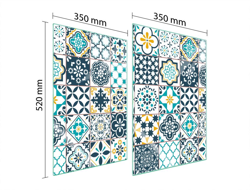 SZKLANA PŁYTA OCHRONNA DO KUCHNI 2x35x52 MOZAIKA