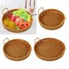 Fruit Basket Snacks Tray Organizer PP Material Rattan for Serving Tea, Dessert, Cake, Dinner, Breakfast Durable Multifunctional