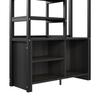Metal Bed Loft Bed 90x200cm No Mattress with Desk Socket And USB Children Multiple Shelves Open Storage Cabinet Railing Ladder Iron
