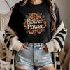 Flower Power Heavy Cotton T Shirt Retro Vibe For Nature Lovers Trendy Casual Wear Summer Festival Clothing Vintage