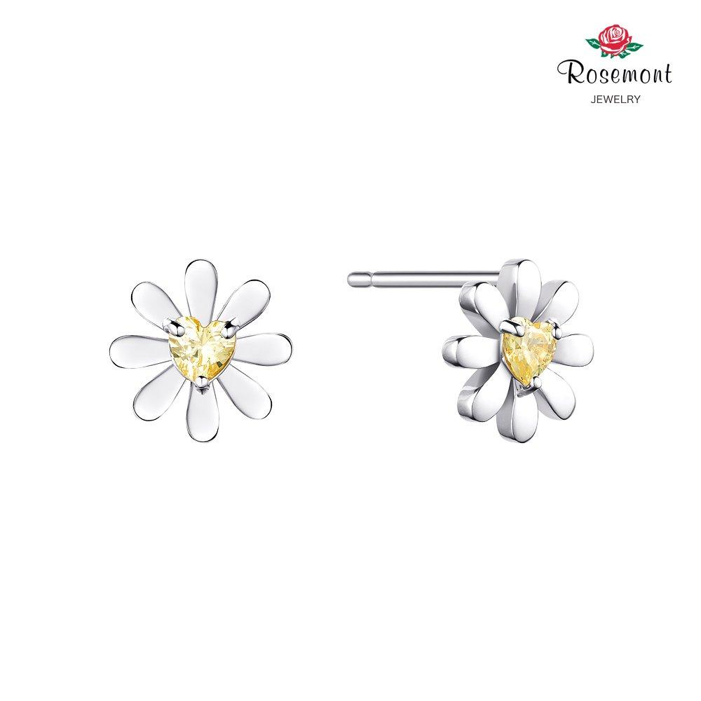 [Rosemont] Silver Earrings Happy Daisy Ra25C14T