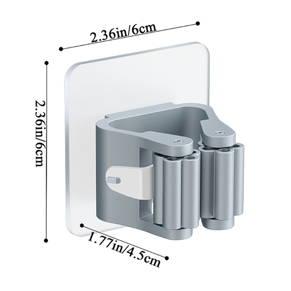 High Quality Wall Mounted Household Bathroom Storage Free Punch Broom Hanger Hook Mop Organizer Holder Mop Clip Storage Rack