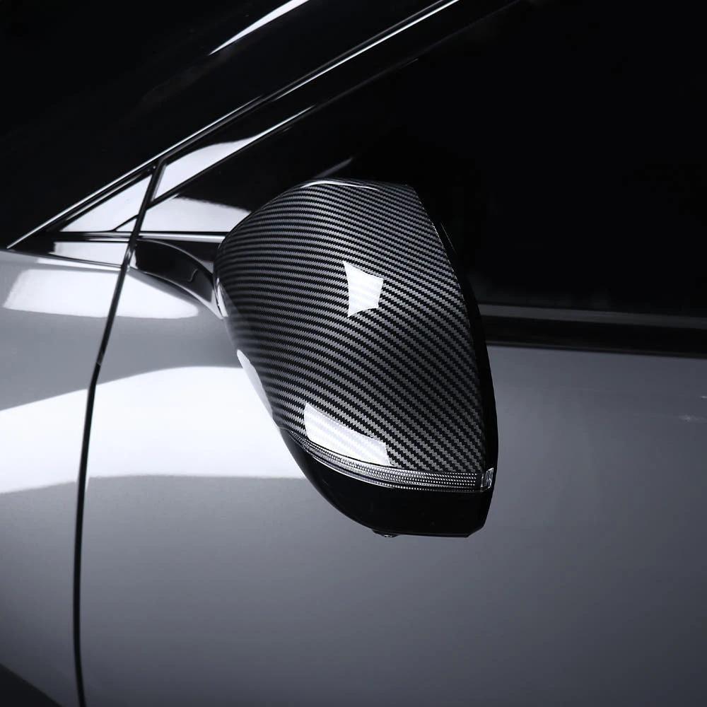 Černý kryt zrcátka pro Kia EV3 2026 Vnější kryt krytu zpětného zrcátka Dekorace z uhlíkových vláken Vnější kryty zpětného zrcátka