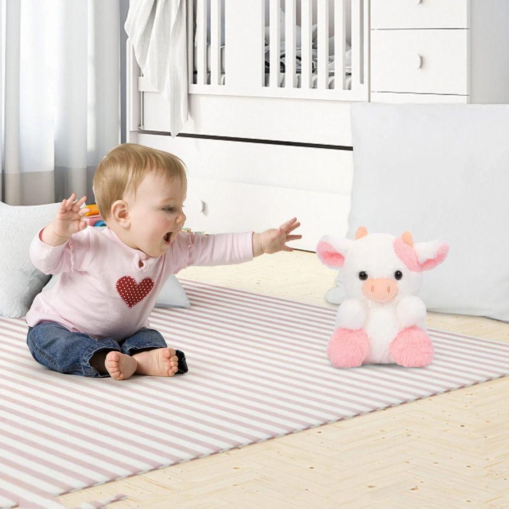 Strawberry Doll Cow Plush Toy Cartoon Strawberry Cow Adorable Stuffed Cow Doll  Kids Toy