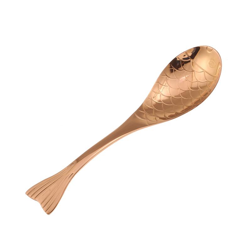 304 Stainless Steel Mermaid Spoon Cute Big Soup Spoon Shape Food Grade Cutlery
