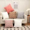 Latest 45x45cm Plush-touch Throw Pillow Covers Solid Color Square Bolster Wool Pillow Case For Sofa Bedroom Car Cusihion Cover Decorative