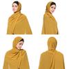 NEW  Multicolor Soft Women Plain Bubble Chiffon Scarf Hijab Wrap Femme Foulard Shawls Headband  Muslim Embroidery Scarf