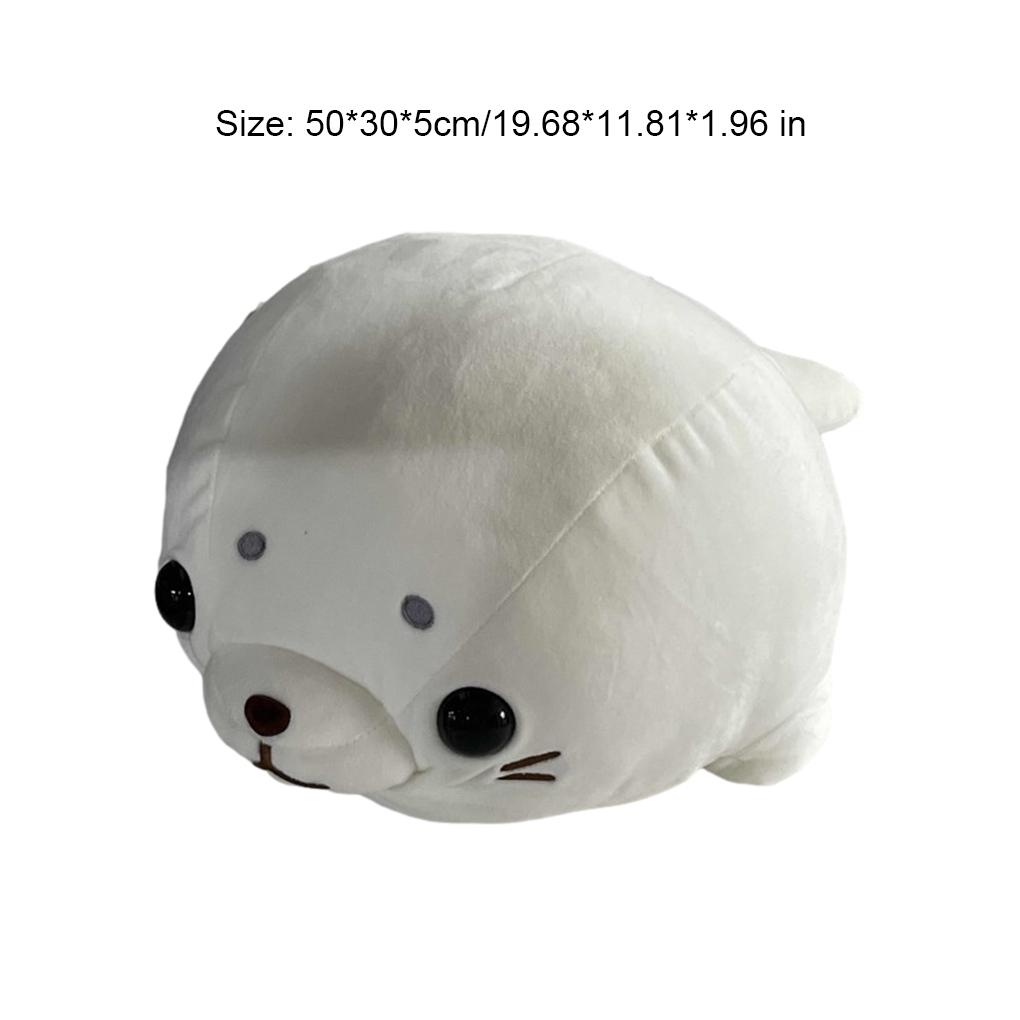 50cm Cute Seal Doll Sleeping Pillow Plush Stuffed Toy Skin Friendly Lightweight Elastic Kids Soft Animal Dolls Decor