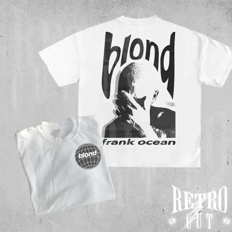 

Rapper Frank Retro Graphic T Shirt Unisexs Hip Hop Ocean Album Clothing TShirts Yk Unisex Blond Fashion Oversized Cotton Tshirt M