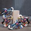 Kids Rotating Buckle Closed-Toe Sandals With LED Light Boys Girls Ages 4-12 Rubber Sole Comfortable Shoes