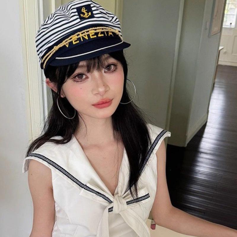 Adjustable Sea Captain Hat Sailors Hat Unisex Maritime Hat Stylish Seafaring Hat Costume Accessory Unisex