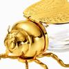With Spoon Included Honey Dispenser Pot Gold Crystal Syrup Container Bee Shaped Jar  For Desserts