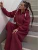 Women's Casual European American Style Hoodie Set - Versatile Long Sleeve Sportswear