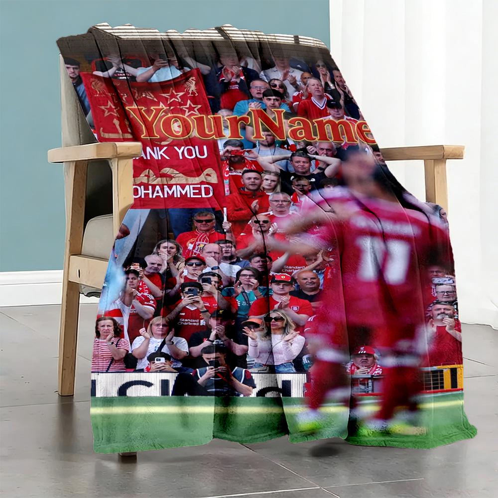 Liverpool Customize Your Name Blanket Gift Customizable Blanket Ultra-Soft for Nap Livingroom Chair Picnics for All Occasions
