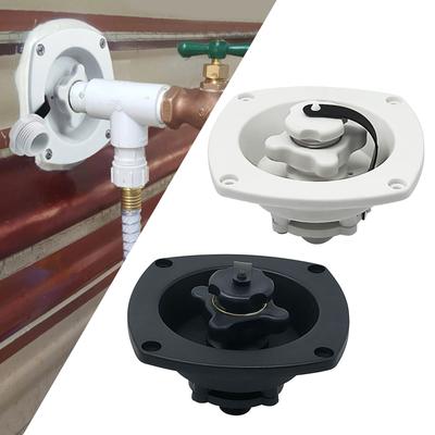 Gravity Fresh Water Fill Hatch Inlet RVs Trailer Threaded Screws Hatch Cover Parts Water Intake Universal Fill Dish