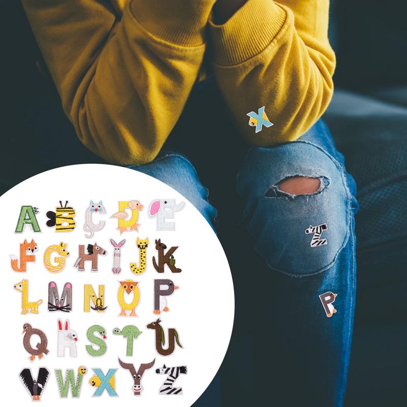 Embroidered Iron On Patches Decorative Patches With Letter Design For Clothes Colorful Embroidered Supplies For Bag