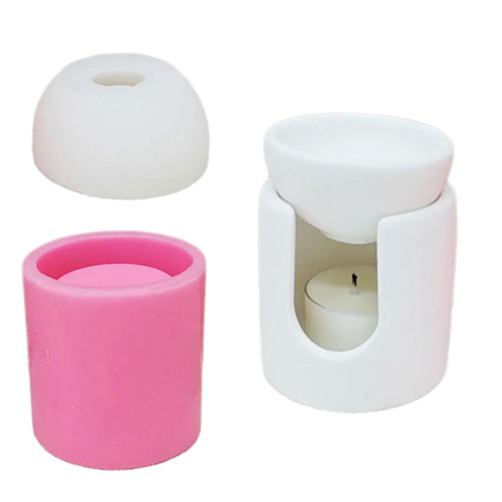 Aromatherapy Candle Heating Bracket Silicone Molds Candlesticks Resin Molds Cup Heating Support Molds Concrete Moulds