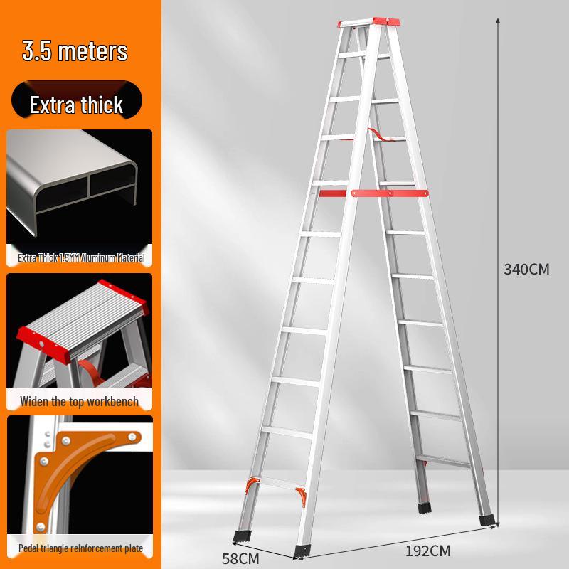 Ruiyang Aluminum Alloy Portable 2m A-frame Folding Ladder