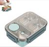 Boîte à lunch portable compartiments acier inoxydable isolée chauffante récipient de stockage alimentaire enfants adultes soupe chaude boîte bento