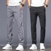 Men's Casual Plaid Elastic Trousers - Korean Style